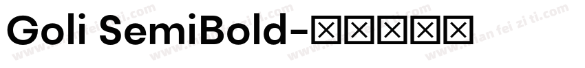 Goli SemiBold字体转换